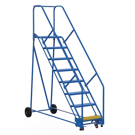 Vestil 110 H Steel Warehouse Ladder, 50 deg. Grip, 8 Step, 14", 8 Steps LAD-8-14-G-EZ